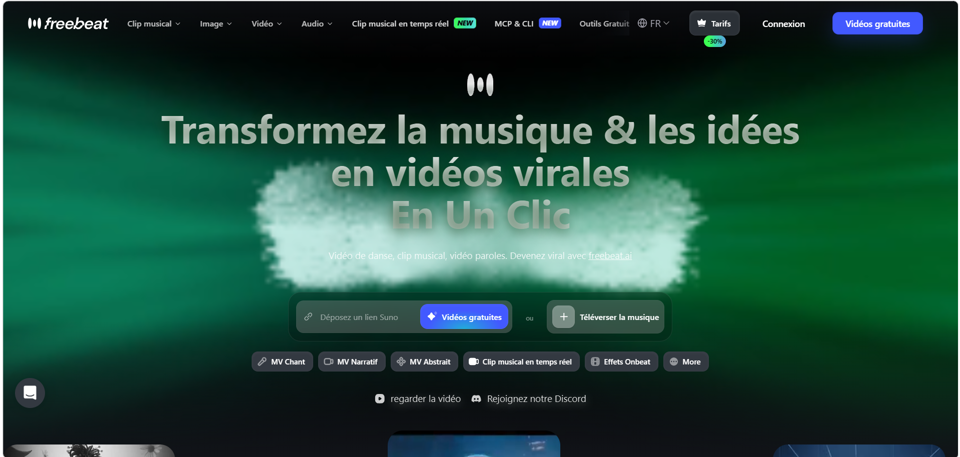 Freebeat storyboard interface — shot-by-shot control over a beat-synced video