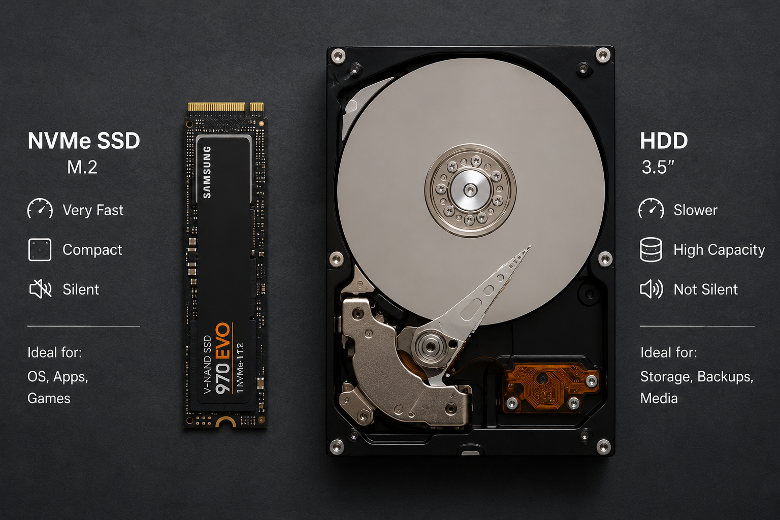 NVMe SSD vs spinning hard drive — why sample libraries need NVMe to perform