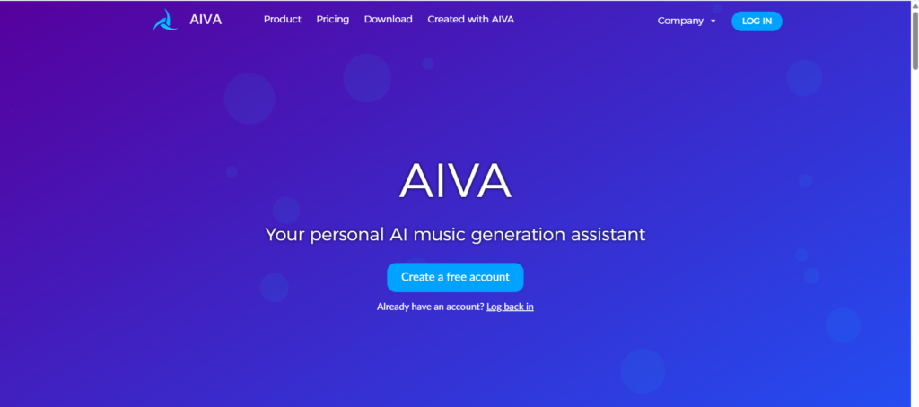 aiva.ai website interface
